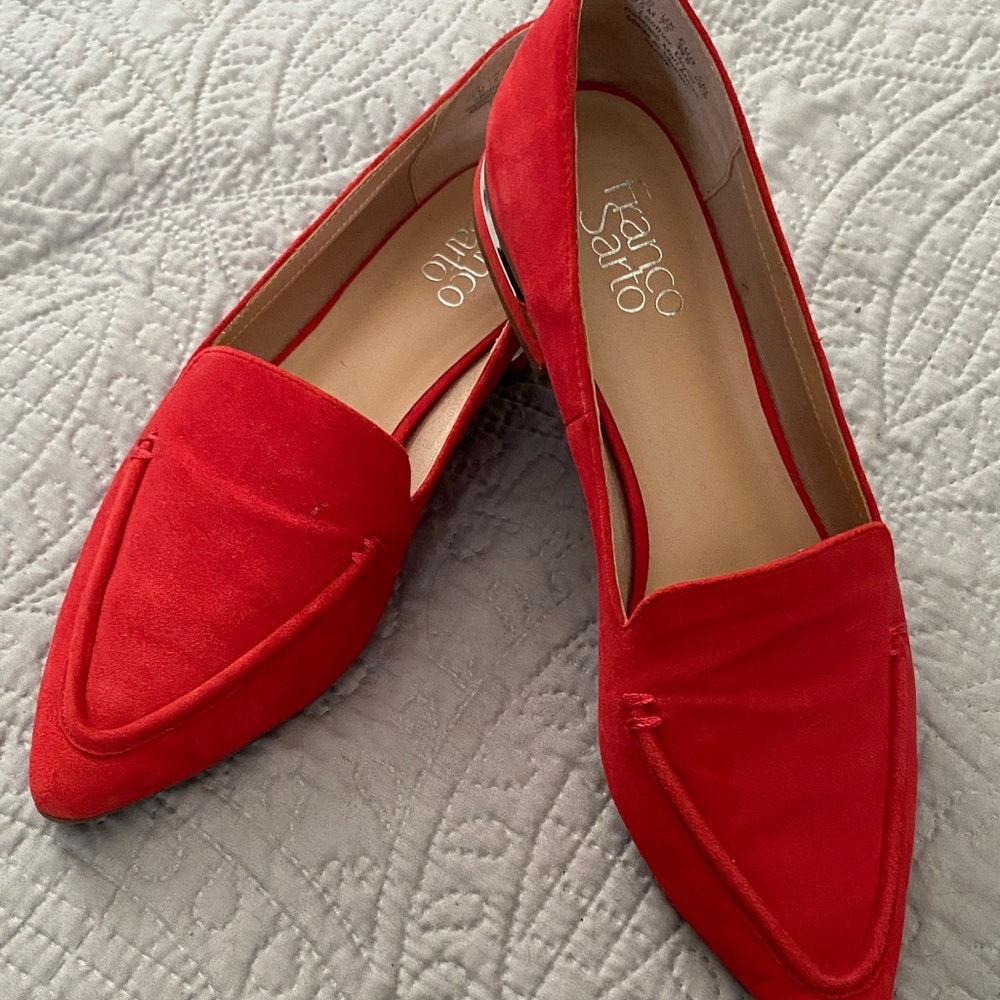 Franco Sarto Bold Red Flats